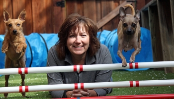 Sue Marlais, Lawrence Livermore National Laboratoryâs deputy chief information officer. He family volunteers with Valley Humane Societyâs Canine Comfort program.