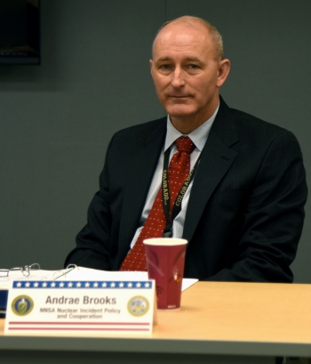 Andrae Brooks, a U.S. Army veteran, works in NNSA's Office of Counterterrorism and Counterproliferation Nuclear Incident Policy and Cooperation