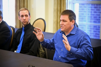 Consortium panelists, from left: Dr. Karl Pazdernik and Dr. Glen Warren from Pacific Northwest National Laboratory.