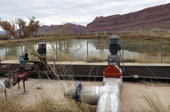 The pumping system for the Moab Uranium Mill Tailings Remedial Action Project.