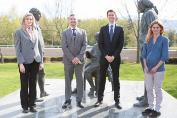 Dan Milstein (second from left) at U.S. Embassy-Sofia with his staff.