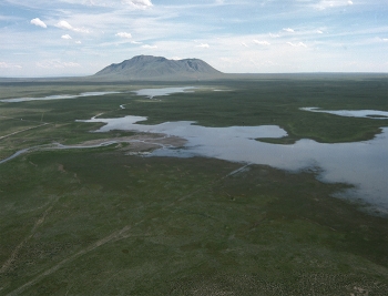 Big Lost River sinking into the Spreading Areas on Idahoâs Arco Desert.