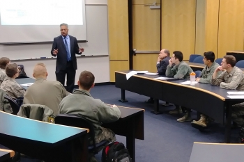 Dr. Kevin Greenaugh lecturing at US Air Force Academy