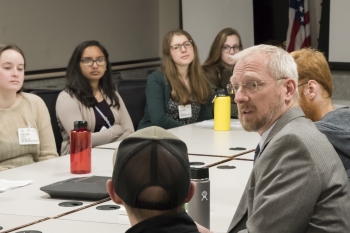 Dr. Dale Conwell addresses the class