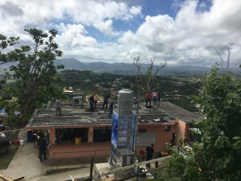 Universidad del Turabo Industrial Assessment Center assisted with Puerto Rico's Hurricane Maria recovery efforts by by installing donated solar power systems for the local water distribution and community centers.