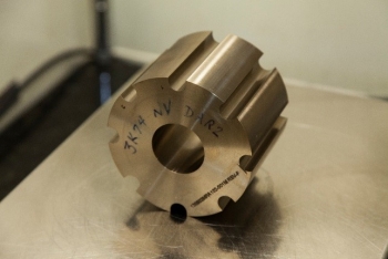 The Y-12 manufactured uranium core piece for KRUSTY experiment.