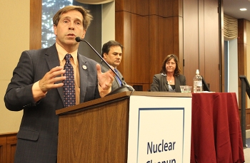 Rep. Chuck Fleishmann of Tennessee, chair of the House Nuclear Cleanup Caucus, speaks at the caucus event.