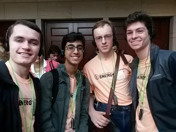 Gatton Academyâs 2018 National Science Bowl team is shown in Washington, D.C. They include: Ethan Brown, Anas Gondal, Phillip Wilkerson, and Benjamin Kash. Not Pictured is Coach Cheryl Kirby-Stokes.