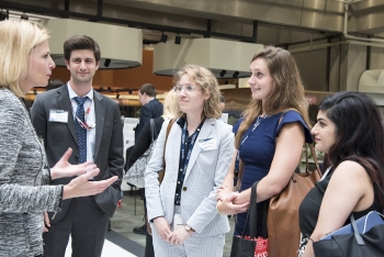 Lisa Gordon-Hagerty, Under Secretary for Nuclear Security and NNSA Administrator, talks with recent graduates.