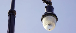 Photo of outdoor street lighting.
