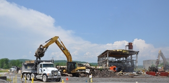 All of the debris has already been removed from the demolition project.