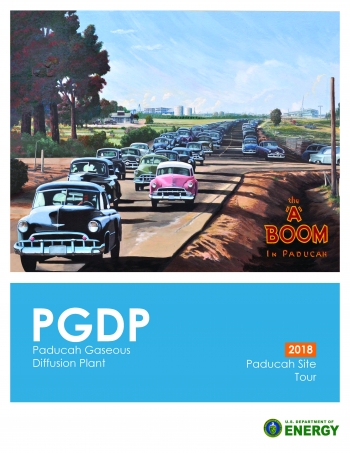 An image of the front cover of the Paducah Site Tour Book that is typically given to tour takers.