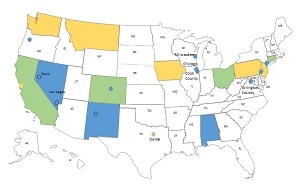 Map showing where the C-PACE working group participants are.