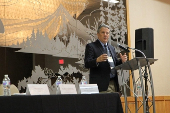 Mark Gilbertson, EM Associate Principal Deputy Assistant Secretary for Regulatory and Policy Affairs, addresses the State and Tribal Government Working Group and National Governors Association's Federal Facilities Task Force at the joint annual meeting.