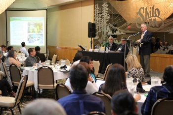 Ken Picha, EM acting Associate Principal Deputy Assistant Secretary for Field Operations, speaks at the State and Tribal Government Working Group and National Governors Association's Federal Facilities Task Force joint annual meeting.