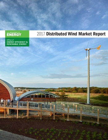 Cover of the 2017 Distributed Wind Market Report.