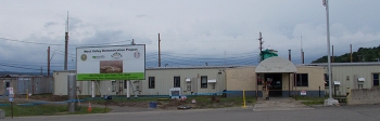 The West Valley Demonstration Project site's footprint is dramatically changed following demolition of the former administration building (Before).