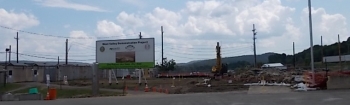 The West Valley Demonstration Project site's footprint is dramatically changed following demolition of the former administration building (After).