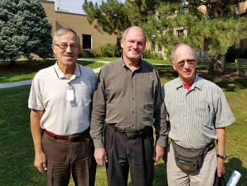 Left to right, Lee Shenton, Moab Federal Cleanup Director Russell McCallister, and new Grand County Uranium Mill Tailings Remedial Action Project Liaison Russ von Koch.