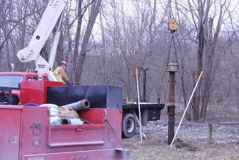 Workers rehabilitated six wells used to supply water to EMâs Portsmouth Site.