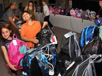 Children with backpacks Children with backpacks