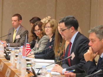 NSWG Co-Chair Tim Morrison, second from the right, addresses the U.S.-Japan Nuclear Security Working Group. He is Special Assistant to the President and Senior Director for WMD and Biodefense.