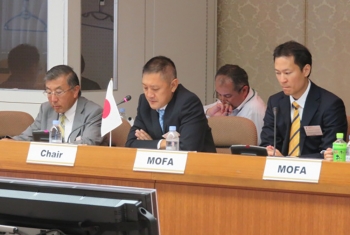Director Fumito Miyake, Nuclear Security Working Group Co-Chair, makesopening remarks at the ninth group meeting in Tokyo.