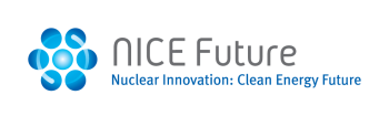 Text with a circle logo that says NICE Future initiative