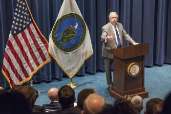 James F. McDonnell of the Department of Homeland Security addressing the crowd at the RAP 60 event.
