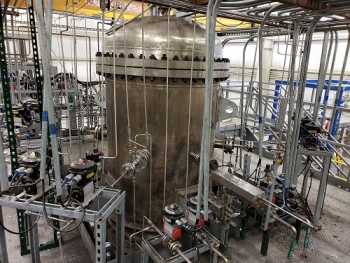 Image of small-scale opposed multi-burner coal gasifier at the University of Kentucky
