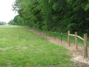 One section of the miles of new boundary fence at the Paducah Site.