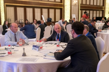 On the second day of the workshop, experts from Argentina, Australia, the U.S., and the IAEA discuss elements of the simulated scenario and how to employ skills gained during the event.