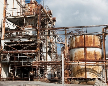 Last used in the 1960s, the mercury-contaminated West Column Exchange equipment became rusted and structurally degraded over the year.