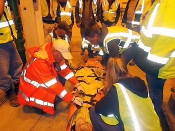 Emergency response personnel at EMâs West Valley Demonstration Project site trained employees on confined space rescue last week.