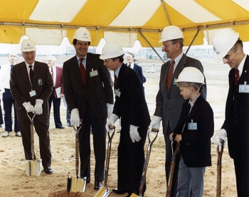 The Defense Waste Processing Facility groundbreaking in 1983.