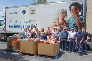 Loading food donations at PPPO's Lexington, Kentucky office.
