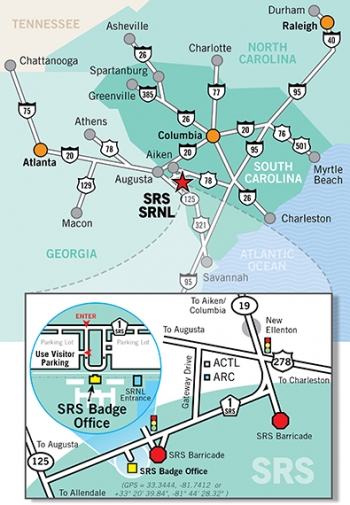 Savannah River Site geographic location map