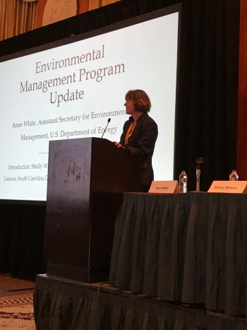 EM Assistant Secretary Anne White speaks at the 17th Annual Intergovernmental Meeting.