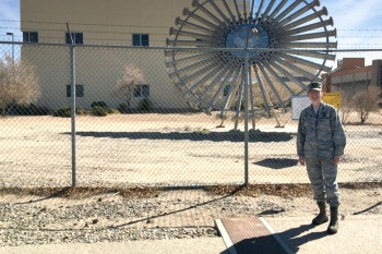 Major Briana Lee at Kirtland Air Force Base in Albuquerque, New Mexico.