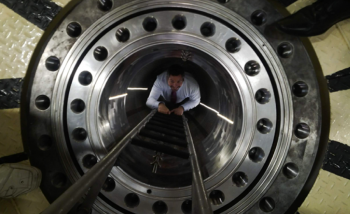 Dan Milstein on a site visit of the Paks Nuclear Power Plant in Hungary.