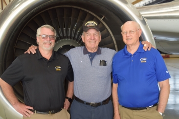 Alfred Castillo, center, with Frank Lofton, AAR chief inspector, left, and David Jones, AAR vice president of operations.