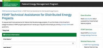 Screenshot of the Technical Assistance Portal.