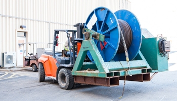 One of three ropes was replaced on a waste hoist during a planned maintenance outage