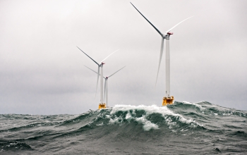 Dennis Schroeder / NREL 40481 Offshore wind farm off Rhode Island.
