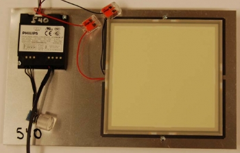 Photo of a test configuration for OLED panels.