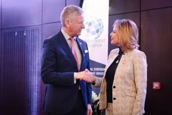 Belgian Minister of Security and Home Affairs, Pieter De Crem, and NNSA Administrator Lisa Gordon-Hagerty, delivered opening remarks at the International Symposium on Insider Threat Mitigation.
