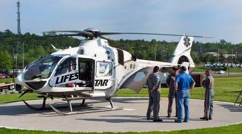 Safety Fest TN participants viewed numerous demonstrations, including one for the University of Tennessee Medical Center medical helicopter.