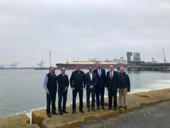 Energy leaders visit Fluxysâ Zeebrugge LNG import terminal in Belgium.