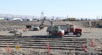 Hanford workers have installed piping to test a more efficient method for removing residual concentrations of hexavalent chromium from soil and groundwater.