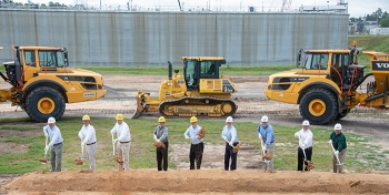 Federal and contractor employees at the Savannah River Site attend the groundbreaking ceremony for Saltstone Disposal Units 8 and 9 on June 10.